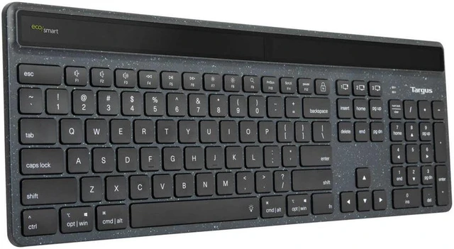 Alt view image 4 of 7 - Targus EcoSmart - Keyboard - sustainable energy harvesting - antimicrobial - backlit - wireless - Bluetooth 5.0 - QWERTY