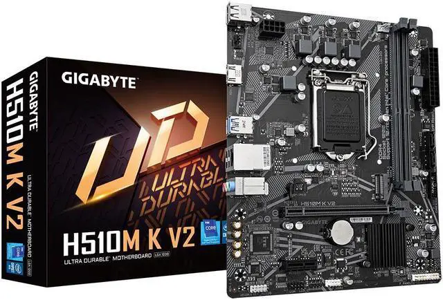Alt view image 4 of 10 - Gigabyte H510M K V2 Motherboard Micro ATX DDR4 Intel H470 PCI E x16 LGA1200
