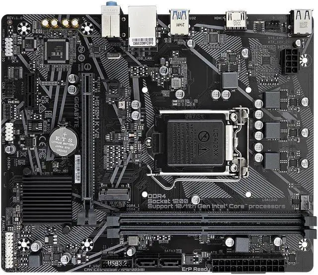 Alt view image 7 of 10 - Gigabyte H510M K V2 Motherboard Micro ATX DDR4 Intel H470 PCI E x16 LGA1200