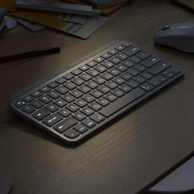 Alt view image 4 of 6 - Logitech MX Keys Mini - Keyboard - backlit - Bluetooth - QWERTY - UK - graphite