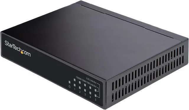 Alt view image 2 of 11 - StarTech.com Unmanaged 2.5G Switch, 5 Port 2.5GBASE-T Unmanaged Ethernet Switch, Din Rail | Wall Mount, Multi-Gigabit, Auto-MDIX, 9K Jumbo