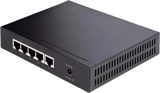 Alt view image 3 of 11 - StarTech.com Unmanaged 2.5G Switch, 5 Port 2.5GBASE-T Unmanaged Ethernet Switch, Din Rail | Wall Mount, Multi-Gigabit, Auto-MDIX, 9K Jumbo