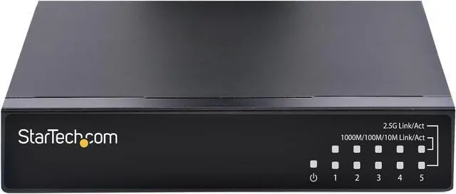 Alt view image 4 of 11 - StarTech.com Unmanaged 2.5G Switch, 5 Port 2.5GBASE-T Unmanaged Ethernet Switch, Din Rail | Wall Mount, Multi-Gigabit, Auto-MDIX, 9K Jumbo
