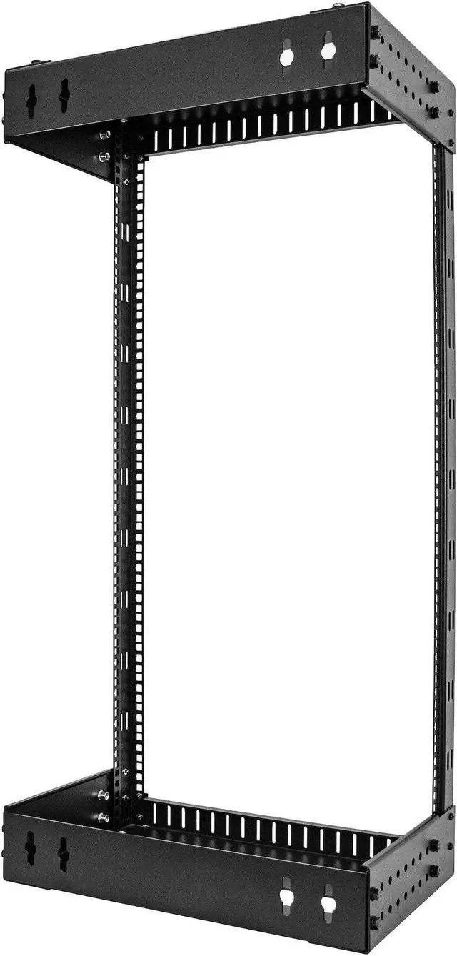 Alt view image 3 of 5 - StarTech.com RACK-21U-20-WALL-OA 21U 19" Wall Mount Network Rack - Adjustable Depth 12-20" 2 Post Open Frame Server Room Rack for AV/Data/ IT Communication/Computer Equipment/Switch w/Cage Nuts & Screws