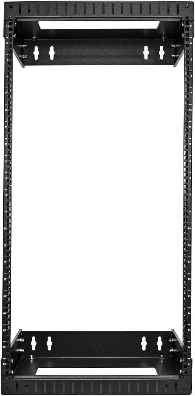 Alt view image 4 of 5 - StarTech.com RACK-21U-20-WALL-OA 21U 19" Wall Mount Network Rack - Adjustable Depth 12-20" 2 Post Open Frame Server Room Rack for AV/Data/ IT Communication/Computer Equipment/Switch w/Cage Nuts & Screws