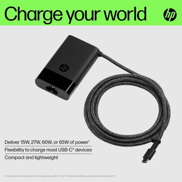 Alt view image 5 of 7 - HP USB-C 65W LAPTOP CHARGER UK