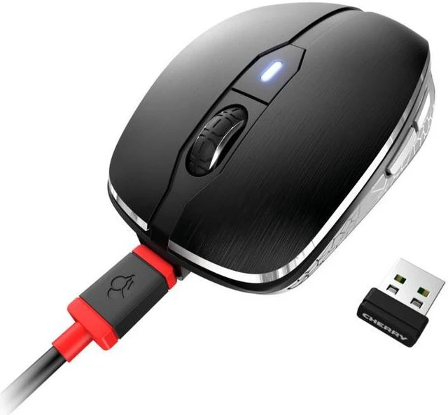 Alt view image 6 of 6 - WIRELESS RF/BLUETOOTH MOUSE BLK