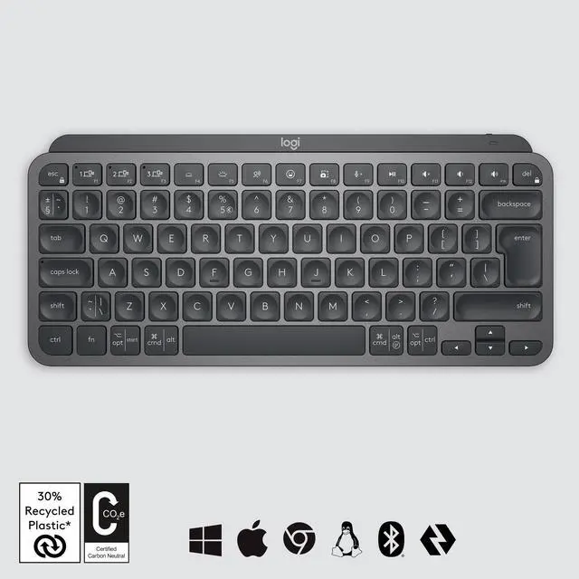 Alt view image 6 of 6 - Logitech MX Keys Mini - Keyboard - backlit - Bluetooth - QWERTY - UK - graphite