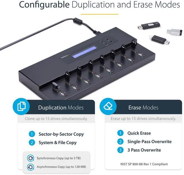 Alt view image 7 of 15 - StarTech.com USBDUPE115 USB Duplicator, 1:15, USB Flash Drives, Flash Drive Duplicator