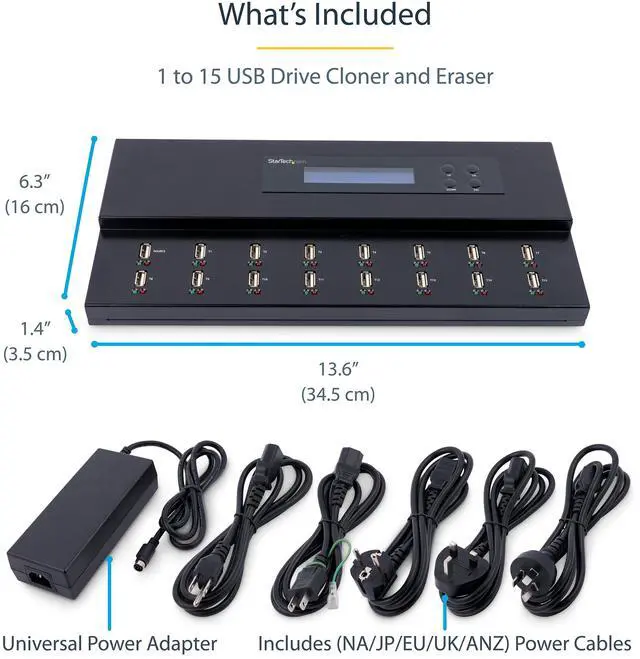 Alt view image 8 of 15 - StarTech.com USBDUPE115 USB Duplicator, 1:15, USB Flash Drives, Flash Drive Duplicator