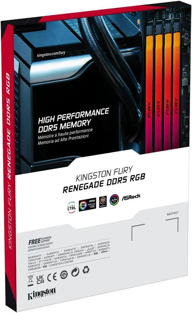 Alt view image 10 of 11 - Kingston Fury Renegade 32GB (2 x 16GB) 288-Pin PC RAM DDR5 6000 (PC5 48000) Memory (Desktop Memory) Model KF560C32RSAK2-32