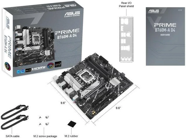 Alt view image 6 of 6 - 1700 ASUS PRIME B760M-A-CSM DDR4
