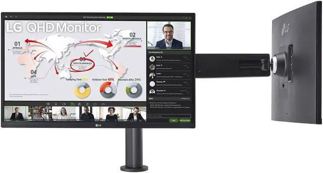 Alt view image 5 of 7 - 68,47cm/27'' (2560x1440) LG Ergo Dual 27QP88DP-BS 16:9 5ms IPS HDMI DisplayPort USB-C VESA Pivot QHD
