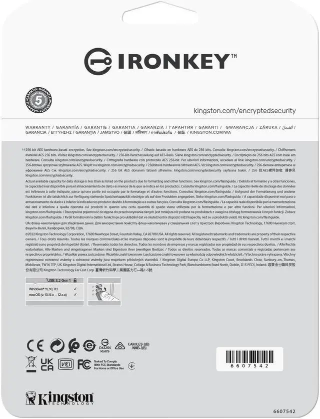 Alt view image 7 of 8 - 512GB USB-C IRONKEY VAULT 50C