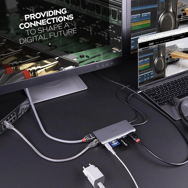 Alt view image 5 of 7 - LINDY USB-C docking station