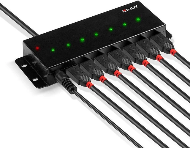 Alt view image 6 of 6 - Lindy 7-Port USB Hub