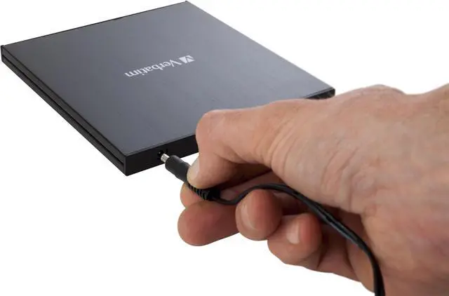 Alt view image 20 of 20 - Verbatim External Slimline Blu-Ray RW Drive - 43890 - Black