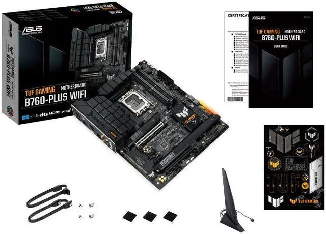 Alt view image 11 of 11 - ASUS TUF GAMING B760-PLUS WIFI (13th and 12th Gen)LGA 1700 ATX motherboard with PCIe 5.0, 3xPCIe 4.0 M.2 slots,DDR5,2.5Gb LAN,USB 3.2 Gen 2x2 Type-C, front USB 3.2 Gen 2 Type-C, Thunderbolt 4, AEMP II
