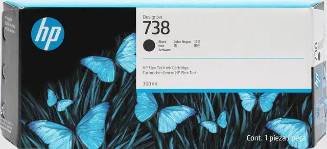 Main image of HP 738 300-ML BLACK DESIGNJET INK CA