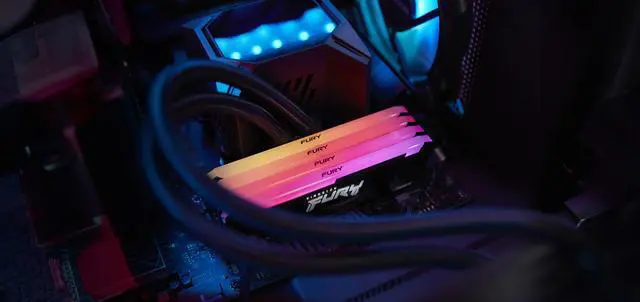 Alt view image 4 of 7 - Kingston FURY Beast RGB - DDR4 - kit - 32 GB: 2 x 16 GB - DIMM 288-pin - 3200 MHz / PC4-25600 - CL16 - 1.35 V - unbuffer