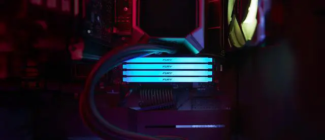 Alt view image 6 of 7 - Kingston FURY Beast RGB - DDR4 - kit - 32 GB: 2 x 16 GB - DIMM 288-pin - 3200 MHz / PC4-25600 - CL16 - 1.35 V - unbuffer
