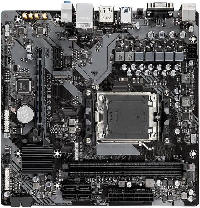 Alt view image 8 of 9 - Gigabyte AMD B650M S2H AM5 DDR5 Micro ATX VGA HDMI DP LAN 1 Gigabit M.2 PCIe