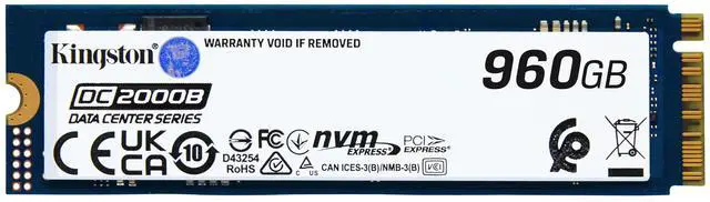 Alt view image 2 of 12 - Kingston SEDC2000BM8/480G DC2000B 480 GB Solid State Drive - M.2 2280 Internal - PCI Express NVMe (PCI Express NVMe 4.0 x4) - Server, Data Center Device Supported - 0.4 DWPD - 350.40 TB TBW