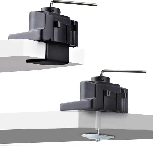 Alt view image 5 of 8 - Startech Triple monitor desk mount with support up to 27" monitors with height adjustable articulating arms - VESA 75x75/100x100, Tool-Less Arm Adjustments, C-Clamp/Grommet Mount