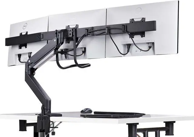 Alt view image 4 of 8 - StarTech Desk Mount Triple monitor desk mount with support for up to 27" monitors with height adjustable crossbar