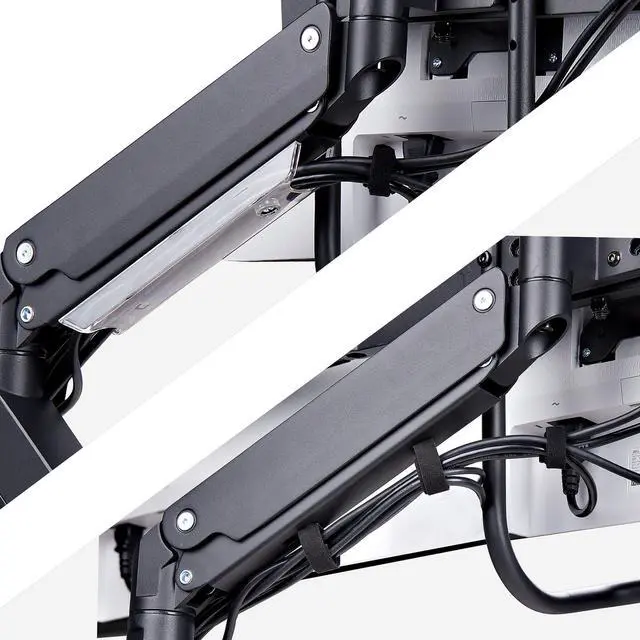 Alt view image 6 of 8 - StarTech Desk Mount Triple monitor desk mount with support for up to 27" monitors with height adjustable crossbar