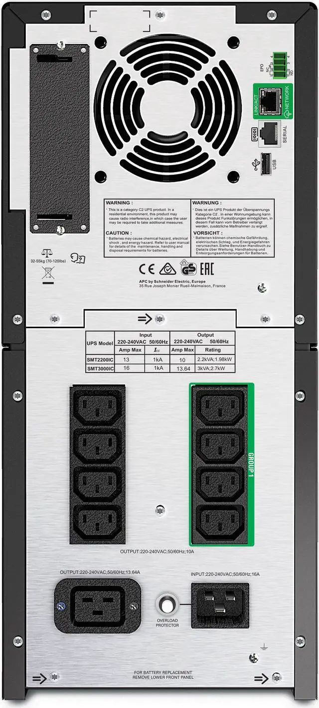 Alt view image 2 of 7 - APC SMT2200IC 2200 VA 1980 Watts Smart-UPS 2200VA LCD 230V with SmartConnect