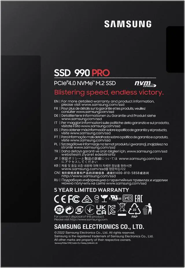 Alt view image 7 of 7 - 990 PRO M.2 1000 GB PCI