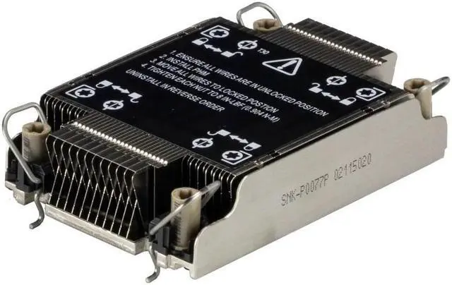 Alt view image 3 of 3 - Supermicro 1U Passive CPU Heat Sink Socket LGA4189 (SNK-P0077P)