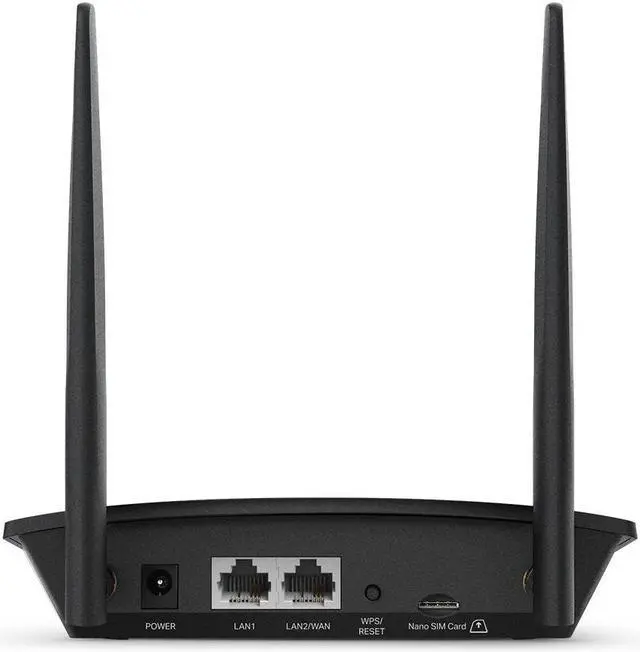 Alt view image 3 of 6 - TP-LINK TL-MR100 LTE wireless router Single-band (2.4 GHz) Black