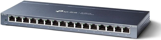 Alt view image 10 of 16 - TP-Link 16 Port Hub 10/100/1000Mbps Desktop Gigabit Metal Housing No Setting Required Wall Mount Switching Hub TL-SG116
