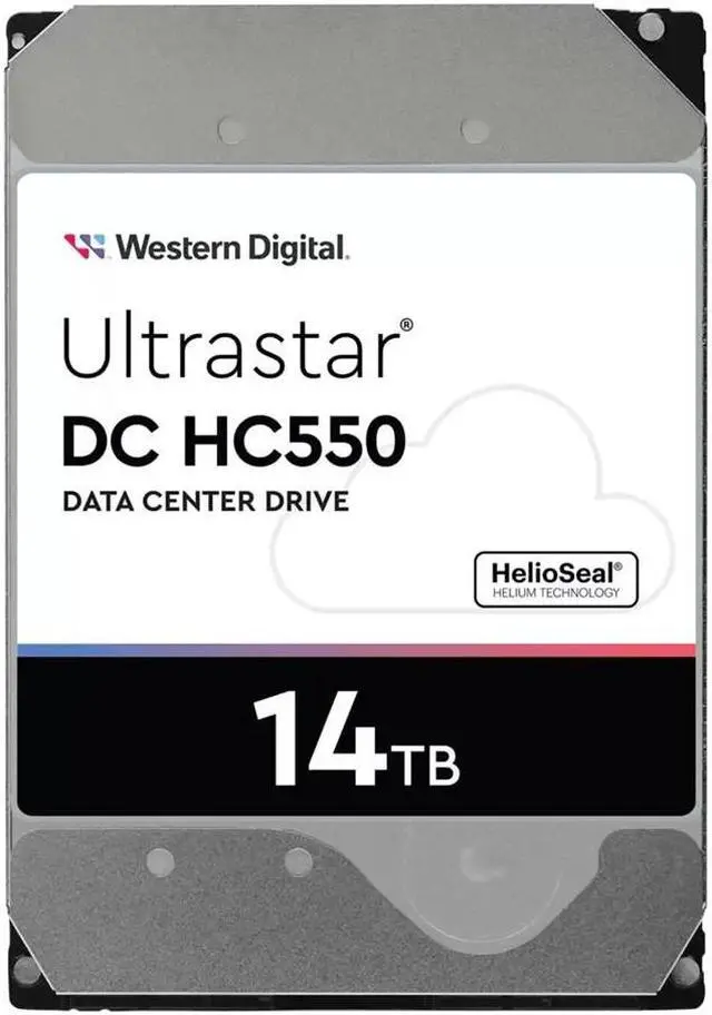 Alt view image 5 of 7 - Western Digital Ultrastar DC HC550 WUH721814AL5204 14 TB Hard Drive - 3.5" Internal - SAS (12Gb/s SAS) - Conventional Magnetic Recording (CMR) Method - 7200rpm - 512e/4Kn Format