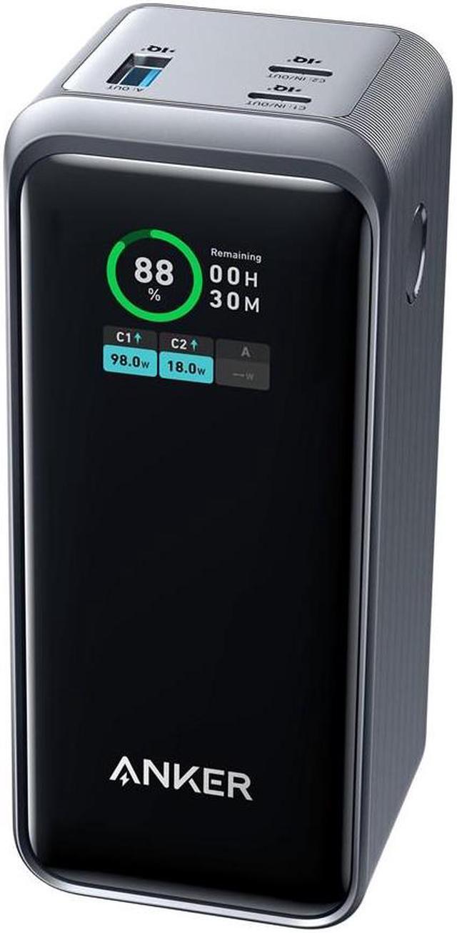 Alt view image 7 of 8 - Anker Prime Power Bank, 20,000mAh Portable Charger with 200W Output, Smart Digital Display, 2 USB-C and 1 USB-A Port Compatible with iPhone 14/13 Series, Samsung, MacBook, Dell, and More