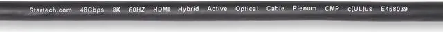 Alt view image 5 of 7 - 50ft (15.2M) HDMI 2.1 Hybrid Active Optical Cable (Aoc), Cmp, Plenum Rated, 8K U