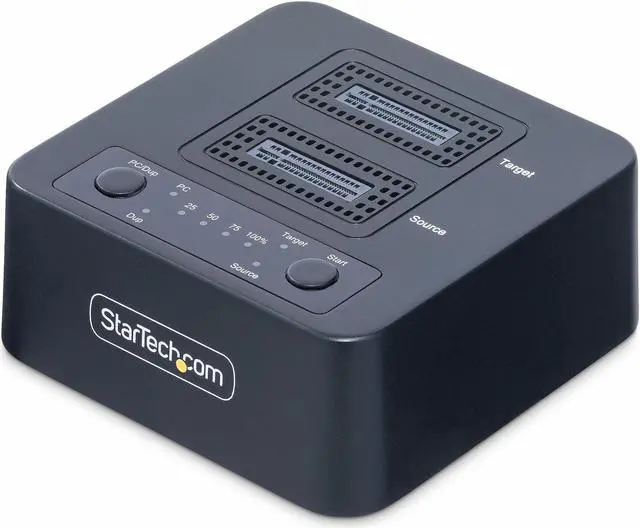 Alt view image 8 of 20 - StarTech.com 1:1 M.2 NVMe Drive Duplicator, 90GBpm Standalone M.2 SSD Cloner/Copier, USB-C 3.2 20Gbps M.2 Dual-Bay Drive Dock