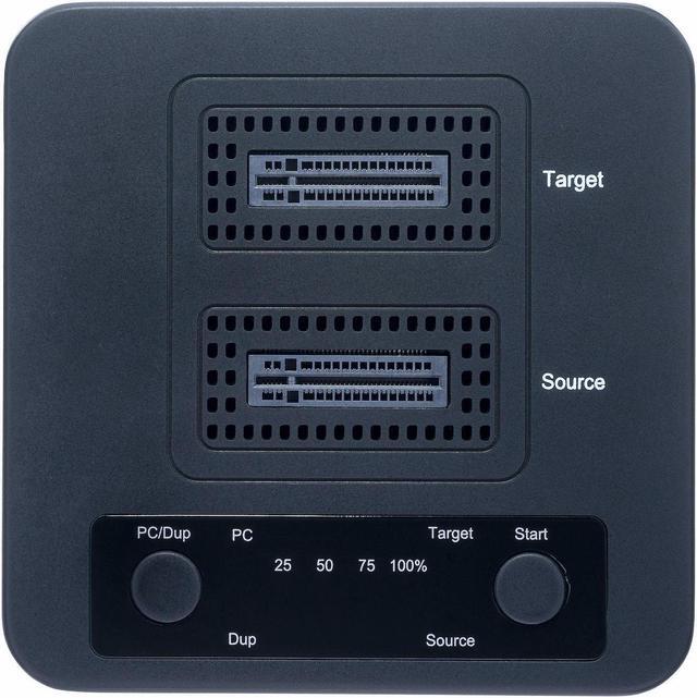 Alt view image 10 of 20 - StarTech.com 1:1 M.2 NVMe Drive Duplicator, 90GBpm Standalone M.2 SSD Cloner/Copier, USB-C 3.2 20Gbps M.2 Dual-Bay Drive Dock