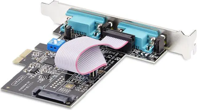 Alt view image 2 of 7 - StarTech.com 2-Port Serial PCIe Card 2S232422485-PC-CARD - Dual-Port PCIe / DB9