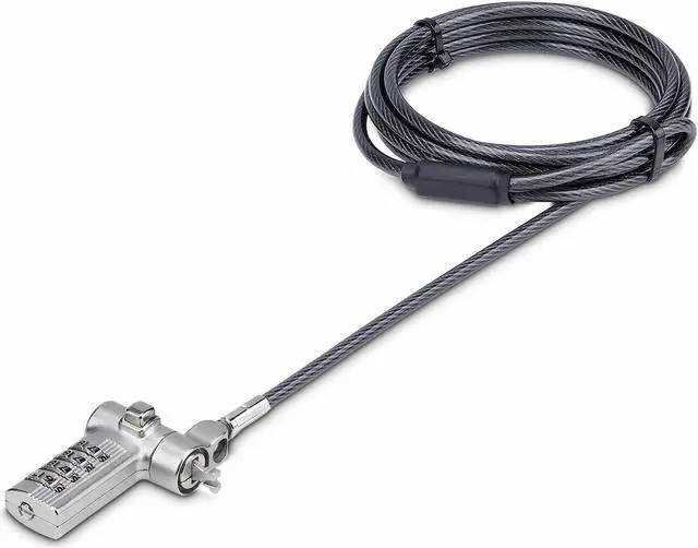 Main image of StarTech.com 25-Pack Universal Laptop Lock 6.6ft, Serialized Combo Security Cable For Notebook, Compatible w/Noble Wedge®/Nano/K-Slot
