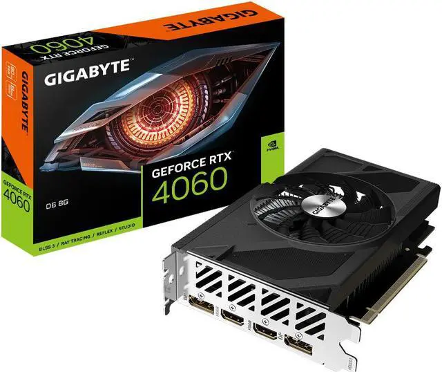 Alt view image 7 of 7 - RTX 4060 8GB Gigabyte D6 GDDR6 1Fan
