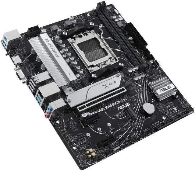 Alt view image 5 of 7 - Asus PRIME B650M-K Micro-ATX motherboard with DDR5 PCIe 5.0 M.2 2.5Gb