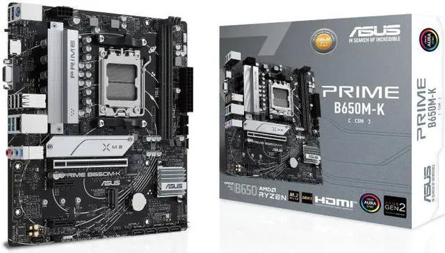 Alt view image 7 of 7 - Asus PRIME B650M-K Micro-ATX motherboard with DDR5 PCIe 5.0 M.2 2.5Gb