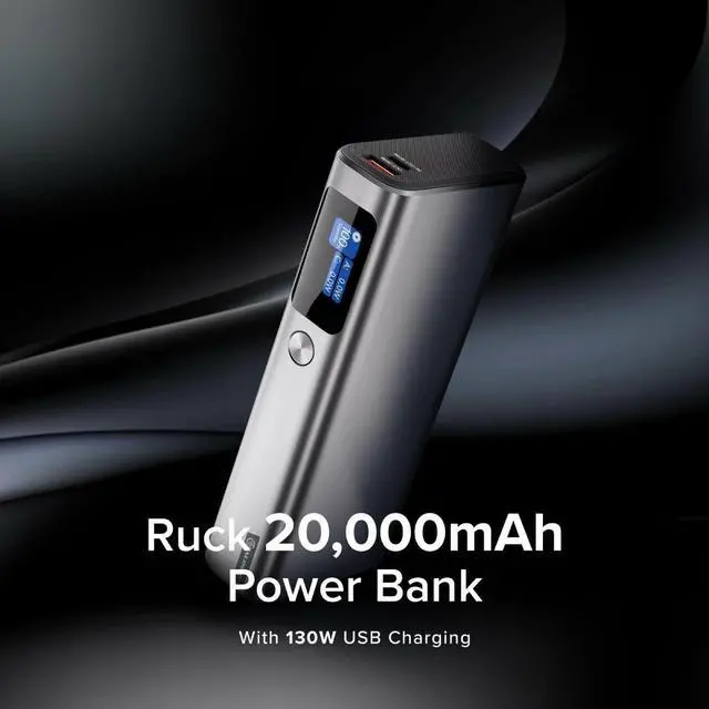 Alt view image 2 of 6 - Alogic Ruck 20,000mAh Power Bank with 130W Output - USB-C and USB-A ports  R20KPB130W