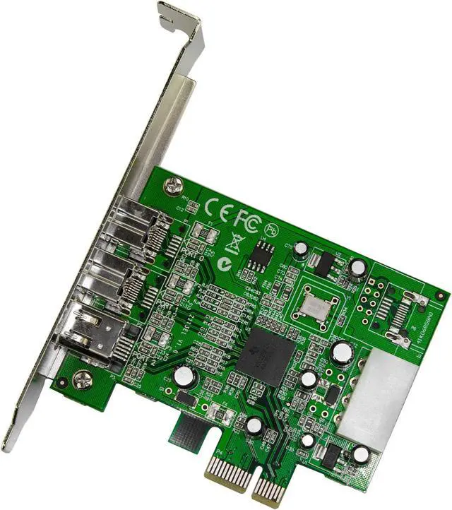 Alt view image 8 of 10 - StarTech 3 Port 2b 1a PCI Express 1394 FireWire Adapter Card