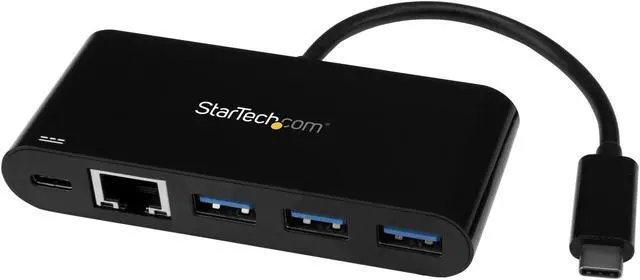 Alt view image 6 of 17 - StarTech Accessory HB30C3AGEPD 3PT USB-C Hub with Gigabit Ethernet and Power Delivery
