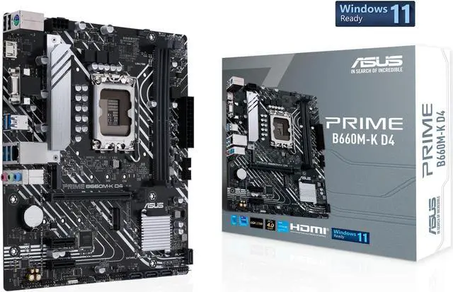 Alt view image 7 of 7 - Asus Prime B660M-K D4 Intel  LGA 1700 Micro ATX DDR4 Motherboard