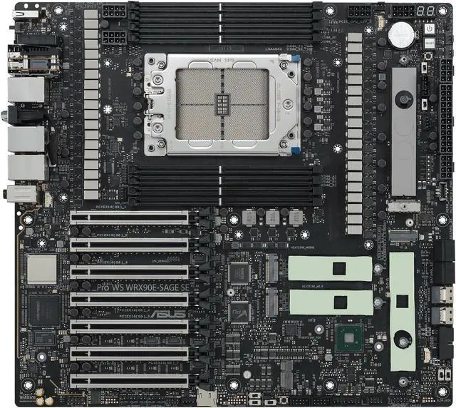Alt view image 7 of 7 - ASUS PRO WS WRX90E-SAGE SE AMD WRX90 Threadripper PRO, 2 x Intel X7100-AT2 dual 10Gb + 1x RTL8211F 1Gb/ USB 3.2 Gen2 x6,
